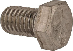 Made in USA - 3/8-16 UNC, 5/8" Length Under Head Hex Head Cap Screw - Grade 18-8 Stainless Steel, Uncoated, 9/16" Hex - USA Tool & Supply