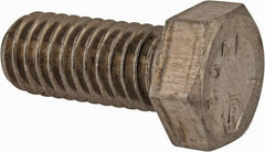 Made in USA - 3/8-16 UNC, 7/8" Length Under Head Hex Head Cap Screw - Grade 18-8 Stainless Steel, Uncoated, 9/16" Hex - USA Tool & Supply