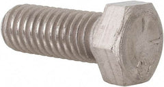 Made in USA - 3/8-16 UNC, 1" Length Under Head Hex Head Cap Screw - Grade 18-8 Stainless Steel, Uncoated, 9/16" Hex - USA Tool & Supply