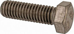 Made in USA - 3/8-16 UNC, 1-1/4" Length Under Head Hex Head Cap Screw - Grade 18-8 Stainless Steel, Uncoated, 9/16" Hex - USA Tool & Supply