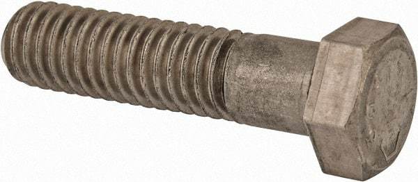 Made in USA - 3/8-16 UNC, 1-1/2" Length Under Head Hex Head Cap Screw - Grade 18-8 Stainless Steel, Uncoated, 9/16" Hex - USA Tool & Supply
