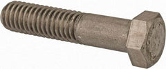 Made in USA - 3/8-24 UNF, 2" Length Under Head Hex Head Cap Screw - Grade 18-8 Stainless Steel, Uncoated, 9/16" Hex - USA Tool & Supply