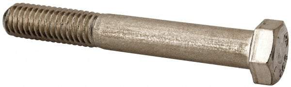 Made in USA - 3/8-16 UNC, 2-3/4" Length Under Head Hex Head Cap Screw - Grade 18-8 Stainless Steel, Uncoated, 9/16" Hex - USA Tool & Supply