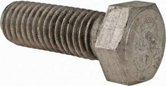 Made in USA - 1/2-13 UNC, 1-1/2" Length Under Head Hex Head Cap Screw - Grade 18-8 Stainless Steel, Uncoated, 3/4" Hex - USA Tool & Supply