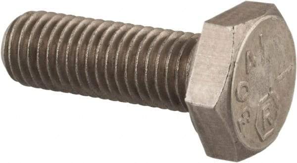 Made in USA - 1/4-28 UNF, 3/4" Length Under Head Hex Head Cap Screw - Grade 18-8 Stainless Steel, Uncoated, 7/16" Hex - USA Tool & Supply