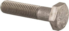 Made in USA - 1/4-28 UNF, 1-1/8" Length Under Head Hex Head Cap Screw - Grade 18-8 Stainless Steel, Uncoated, 7/16" Hex - USA Tool & Supply