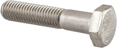 Made in USA - 1/4-28 UNF, 1-1/4" Length Under Head Hex Head Cap Screw - Grade 18-8 Stainless Steel, Uncoated, 7/16" Hex - USA Tool & Supply