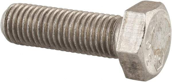 Made in USA - 5/16-24 UNF, 1" Length Under Head Hex Head Cap Screw - Grade 18-8 Stainless Steel, Uncoated, 1/2" Hex - USA Tool & Supply
