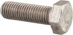 Made in USA - 5/16-24 UNF, 1" Length Under Head Hex Head Cap Screw - Grade 18-8 Stainless Steel, Uncoated, 1/2" Hex - USA Tool & Supply