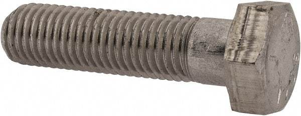 Made in USA - 5/16-24 UNF, 1-1/4" Length Under Head Hex Head Cap Screw - Grade 18-8 Stainless Steel, Uncoated, 1/2" Hex - USA Tool & Supply