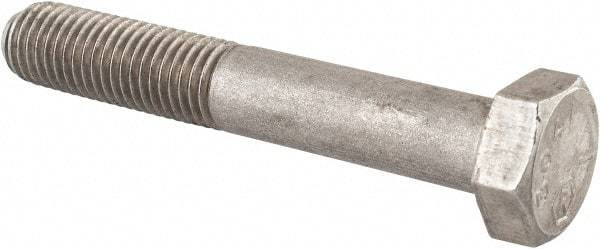 Made in USA - 5/16-24 UNF, 2" Length Under Head Hex Head Cap Screw - Grade 18-8 Stainless Steel, Uncoated, 1/2" Hex - USA Tool & Supply