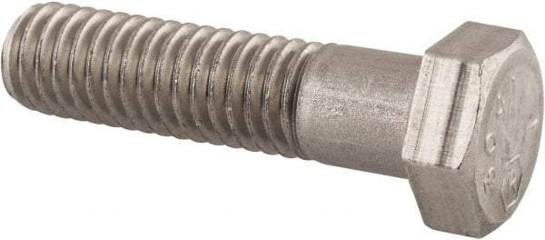 Made in USA - 3/8-24 UNF, 1-1/2" Length Under Head Hex Head Cap Screw - Grade 18-8 Stainless Steel, Uncoated, 9/16" Hex - USA Tool & Supply