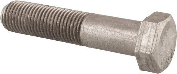 Made in USA - 3/8-24 UNF, 1-3/4" Length Under Head Hex Head Cap Screw - Grade 18-8 Stainless Steel, Uncoated, 9/16" Hex - USA Tool & Supply