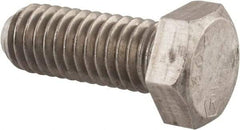 Made in USA - 3/8-24 UNF, 2" Length Under Head Hex Head Cap Screw - Grade 18-8 Stainless Steel, Uncoated, 9/16" Hex - USA Tool & Supply