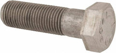 Made in USA - 1/2-20 UNF, 1-3/4" Length Under Head Hex Head Cap Screw - Grade 18-8 Stainless Steel, Uncoated, 3/4" Hex - USA Tool & Supply
