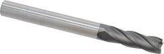 Niagara Cutter - 1/4", 3/4" LOC, 1/4" Shank Diam, 2-1/2" OAL, 4 Flute, Solid Carbide Square End Mill - Single End, Diamond Finish, Spiral Flute, 30° Helix, Right Hand Cut, Right Hand Flute, Series DIA430 - USA Tool & Supply