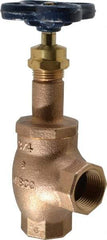 NIBCO - 3/4" Pipe, Class 125, Threaded Bronze Renewable Angle Gate Valve - 200 WOG, 125 WSP, Screw-In Bonnet - USA Tool & Supply