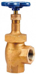 NIBCO - 3" Pipe, Class 150, Threaded Bronze Renewable Angle Gate Valve - 300 WOG, 150 WSP, Union Bonnet - USA Tool & Supply