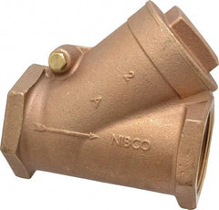 NIBCO - 2" Bronze Check Valve - Y-Pattern, FNPT x FNPT, 200 WOG - USA Tool & Supply