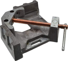 Strong Hand Tools - Fixed Angle, 2 Axes, 4.8" Long, 1.38" Jaw Height, 3-3/4" Max Capacity, Cast Iron Angle & Corner Clamp - 90° Clamping Angle - USA Tool & Supply