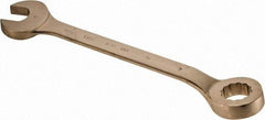 Ampco - 2" 12 Point Offset Combination Wrench - 15° Offset Angle, 22-3/4" OAL, Aluminum Bronze, Plain Finish - USA Tool & Supply