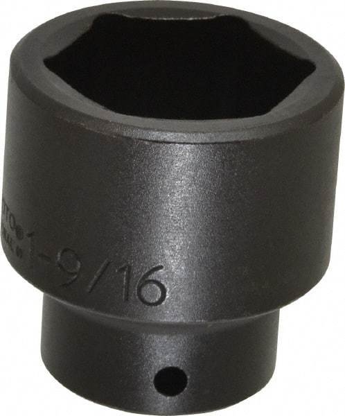 Proto - 1/2" Drive 1-9/16" Standard Impact Socket - 6 Points, 2-1/4" OAL - USA Tool & Supply