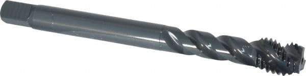 OSG - M12x1.75 Metric Coarse 3 Flute 6H Modified Bottoming Spiral Flute Tap - Vanadium High Speed Steel, Oxide Finish, 110mm OAL, Right Hand Flute, Right Hand Thread - USA Tool & Supply