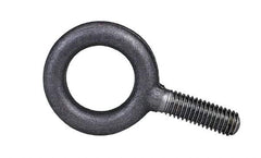 Gibraltar - 21,000 Lb Capacity, Steel, 1-1/2 - 6 Thread, Fixed Lifting Eye Bolt - Fully Threaded, 3-1/2" Shank, 3-1/2" Thread Length, No Shoulder - USA Tool & Supply