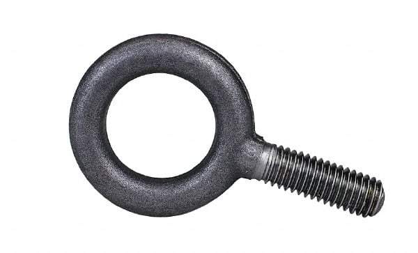 Gibraltar - 2,400 Lb Capacity, Steel, 1/2-13 Thread, Lifting Eye Bolt - Partially Threaded, 12" Shank, 2-1/2" Thread Length, No Shoulder - USA Tool & Supply