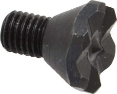 Jergens - Pointed Tooth, 1/4-28, 0.46" Shank Length, 1/4" Thread Length, Black Oxide Finish, Hex Head, Adjustable Positioning Gripper - 1/2" Hex, 1/8" Head Height - USA Tool & Supply