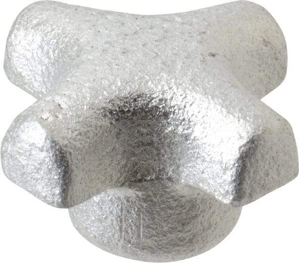 Jergens - 1-1/8" Head Diam, 4 Point Spoked Knob - 1/4-20 Hole, Cast Iron - USA Tool & Supply