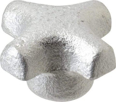Jergens - 1-1/8" Head Diam, 4 Point Spoked Knob - 1/4-20 Hole, Cast Iron - USA Tool & Supply