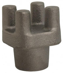Jergens - 3-1/2" Diam, 2-3/8" High, 1/2" Thread, Tapped Bar Knob - 2-3/8" Projection, 2-1/8" Hub Diam, ASTM 32510 Malleable - USA Tool & Supply