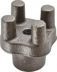 Jergens - 2" Diam, 2-1/8" High, 1/2" Thread, Tapped Bar Knob - 1-1/4" Projection, 1-1/8" Hub Diam, ASTM 32510 Malleable - USA Tool & Supply