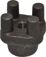 Jergens - 2-1/2" Diam, 2-3/8" High, 9/16" Thread, Tapped Bar Knob - 1-3/4" Projection, 1-1/2" Hub Diam, ASTM 32510 Malleable - USA Tool & Supply
