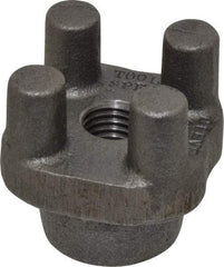 Jergens - 2-1/2" Diam, 2-3/8" High, 9/16" Thread, Tapped Bar Knob - 1-3/4" Projection, 1-1/2" Hub Diam, ASTM 32510 Malleable - USA Tool & Supply