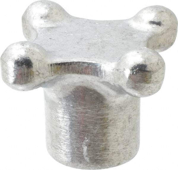Jergens - 3" Head Diam, 4 Point Lobed Knob - Aluminum - USA Tool & Supply