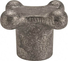 Jergens - 3" Head Diam, 4 Point Lobed Knob - 3/4" Hole, Aluminum - USA Tool & Supply