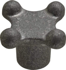 Jergens - 2-1/8" Head Diam, 4 Point Lobed Knob - 1/2-13 Hole, Aluminum - USA Tool & Supply