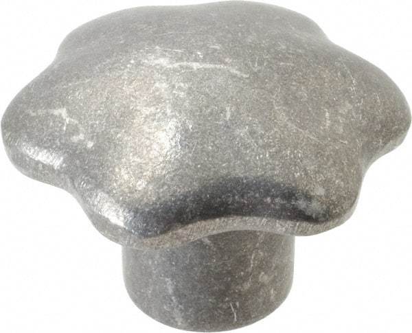 Jergens - 2-3/4" Head Diam, 6 Point Lobed (Palm-Grip) Knob - Aluminum - USA Tool & Supply