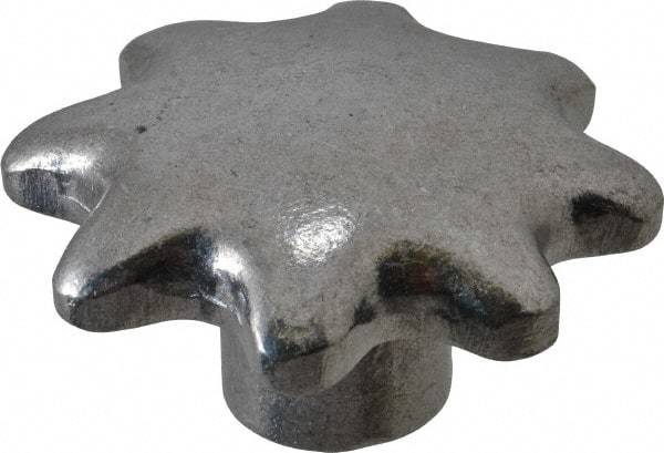 Jergens - 3-1/2" Head Diam, 6 Point Lobed (Palm-Grip) Knob - Aluminum - USA Tool & Supply