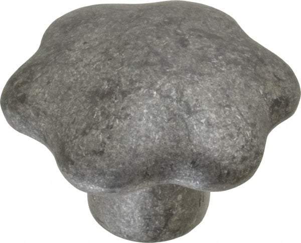 Jergens - 2-3/4" Head Diam, 6 Point Lobed (Palm-Grip) Knob - 1/2-13 Hole, Aluminum - USA Tool & Supply