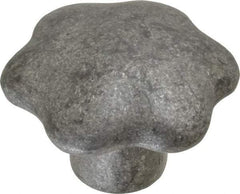 Jergens - 2-3/4" Head Diam, 6 Point Lobed (Palm-Grip) Knob - 1/2-13 Hole, Aluminum - USA Tool & Supply