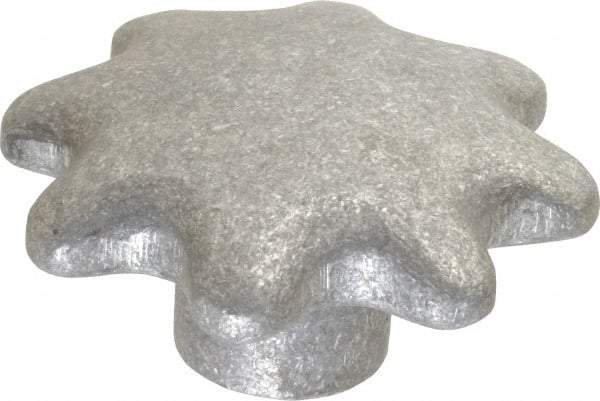 Jergens - 3-1/2" Head Diam, 6 Point Lobed (Palm-Grip) Knob - 1/2-13 Hole, Aluminum - USA Tool & Supply