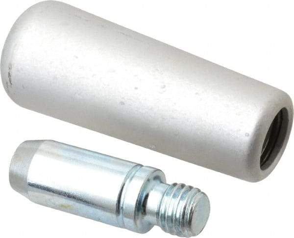 Jergens - 1/2-13 Threaded Stem, Revolving Handwheel & Machine Handle - Aluminum Cylindrical Handle, 1/2" Long Carbon Steel Stem, 2-7/8" Handle Length - USA Tool & Supply