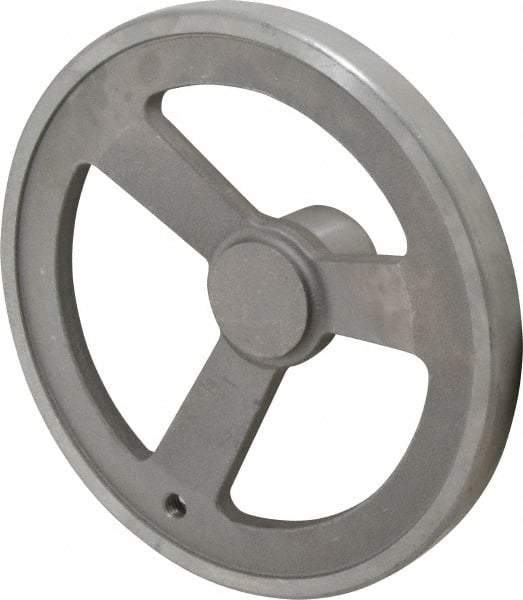 Jergens - 10", 3 Spoke Offset Handwheel with Handle - 2-3/8" Hub, Aluminum Alloy, Plain Finish - USA Tool & Supply