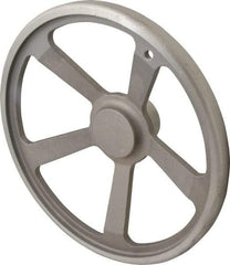 Jergens - 14", 5 Spoke Offset Handwheel with Handle - 2-3/4" Hub, Aluminum Alloy, Plain Finish - USA Tool & Supply
