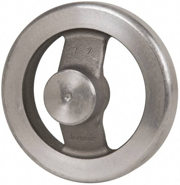 Jergens - 4", 2 Spoke Offset Handwheel - 1-3/16" Hub, Aluminum Alloy, Plain Finish - USA Tool & Supply