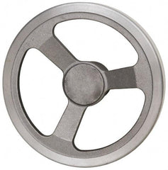 Jergens - 8", 3 Spoke Offset Handwheel - 2" Hub, Aluminum Alloy, Plain Finish - USA Tool & Supply