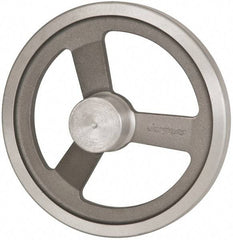 Jergens - 10", 3 Spoke Offset Handwheel - 2-3/8" Hub, Aluminum Alloy, Plain Finish - USA Tool & Supply
